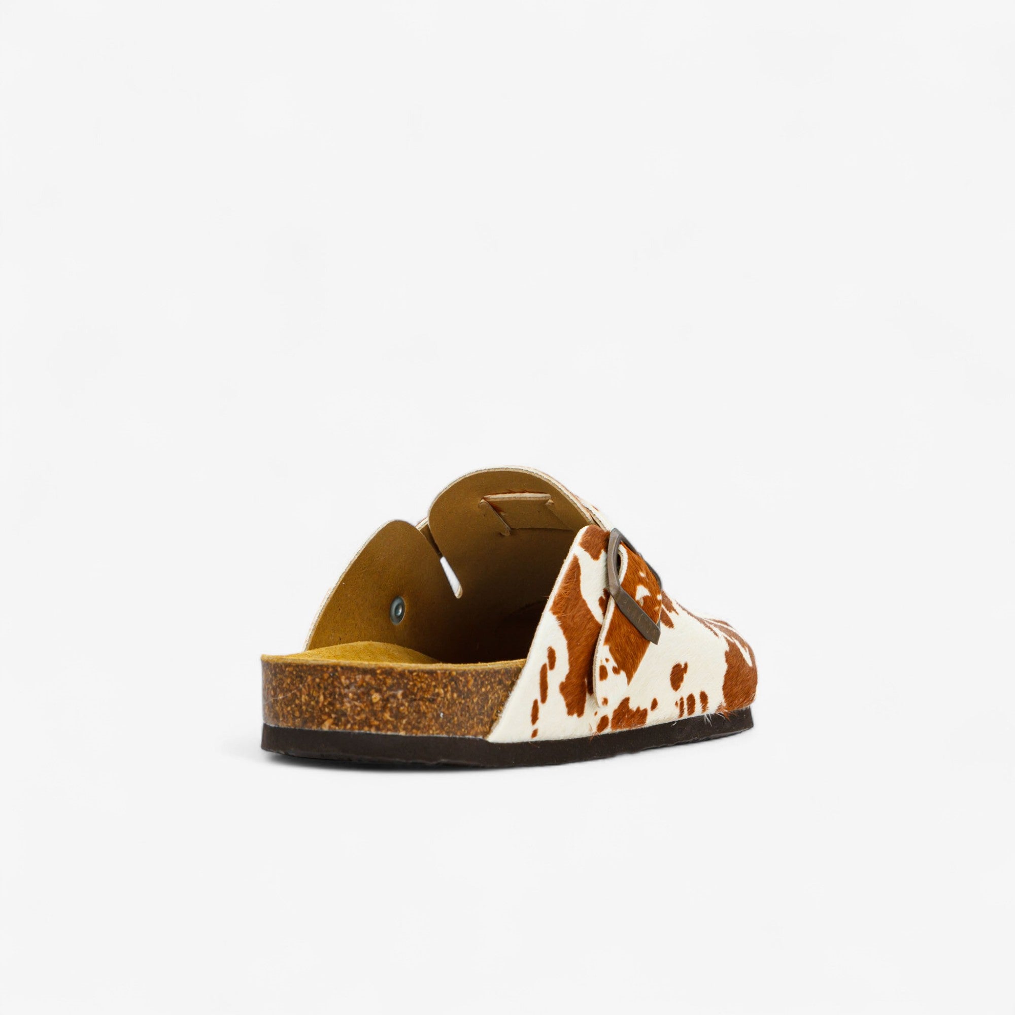 Cow Print Cuero Clog Shoes