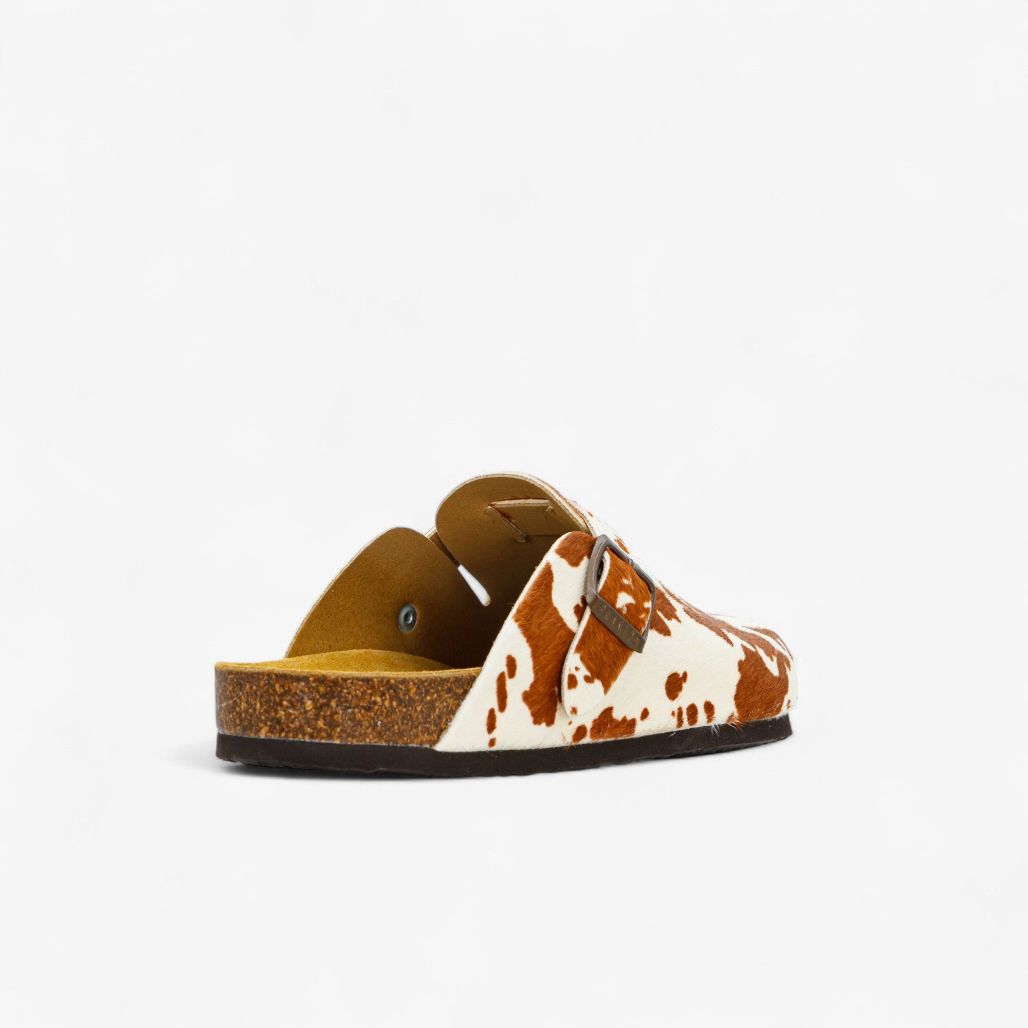 Cow Print Cuero Clog Shoes
