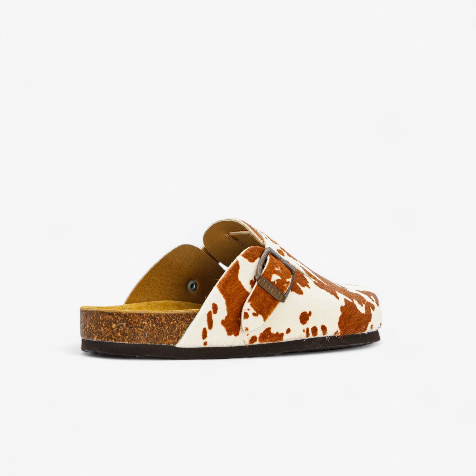 Cow Print Cuero Clog Shoes