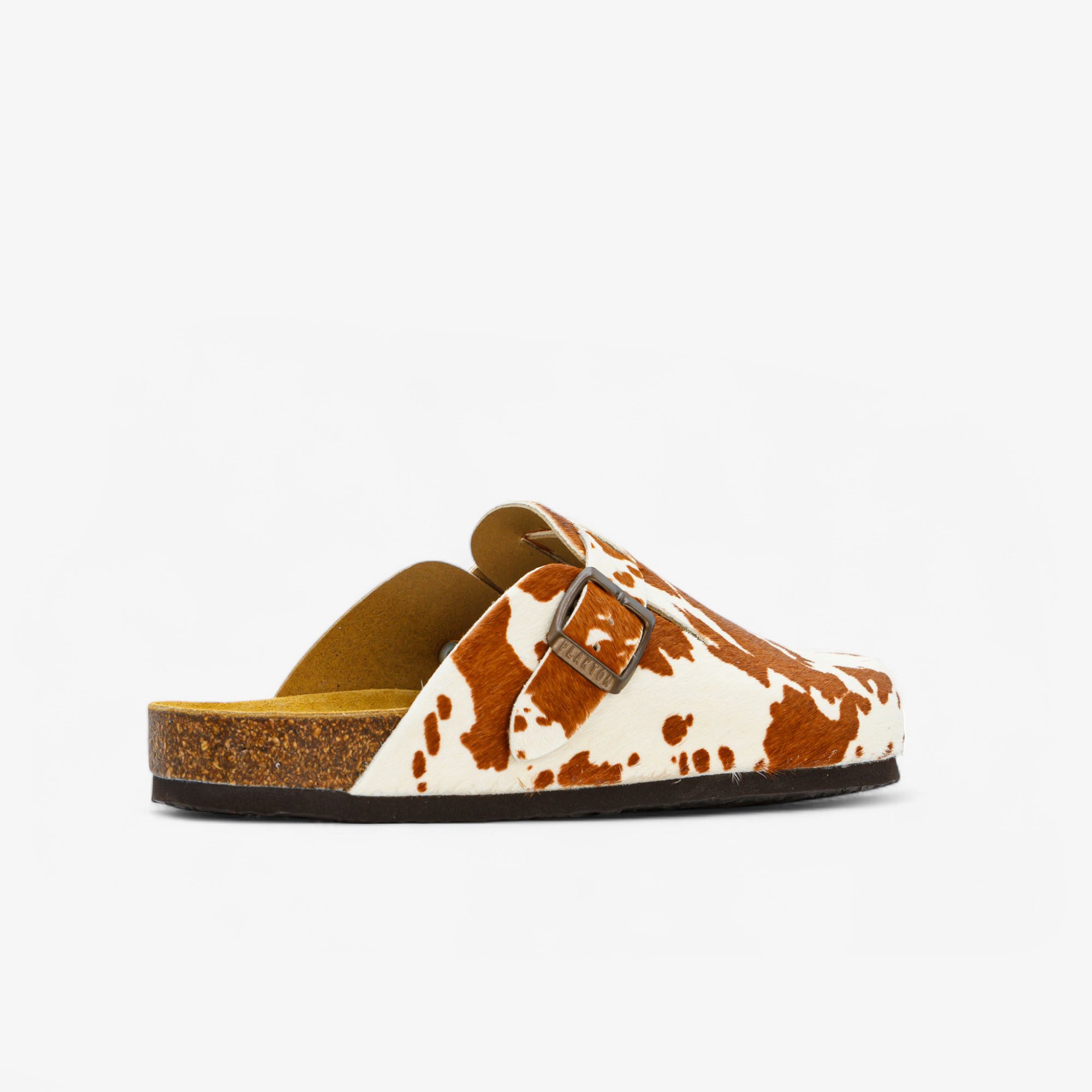 Cow Print Cuero Clog Shoes