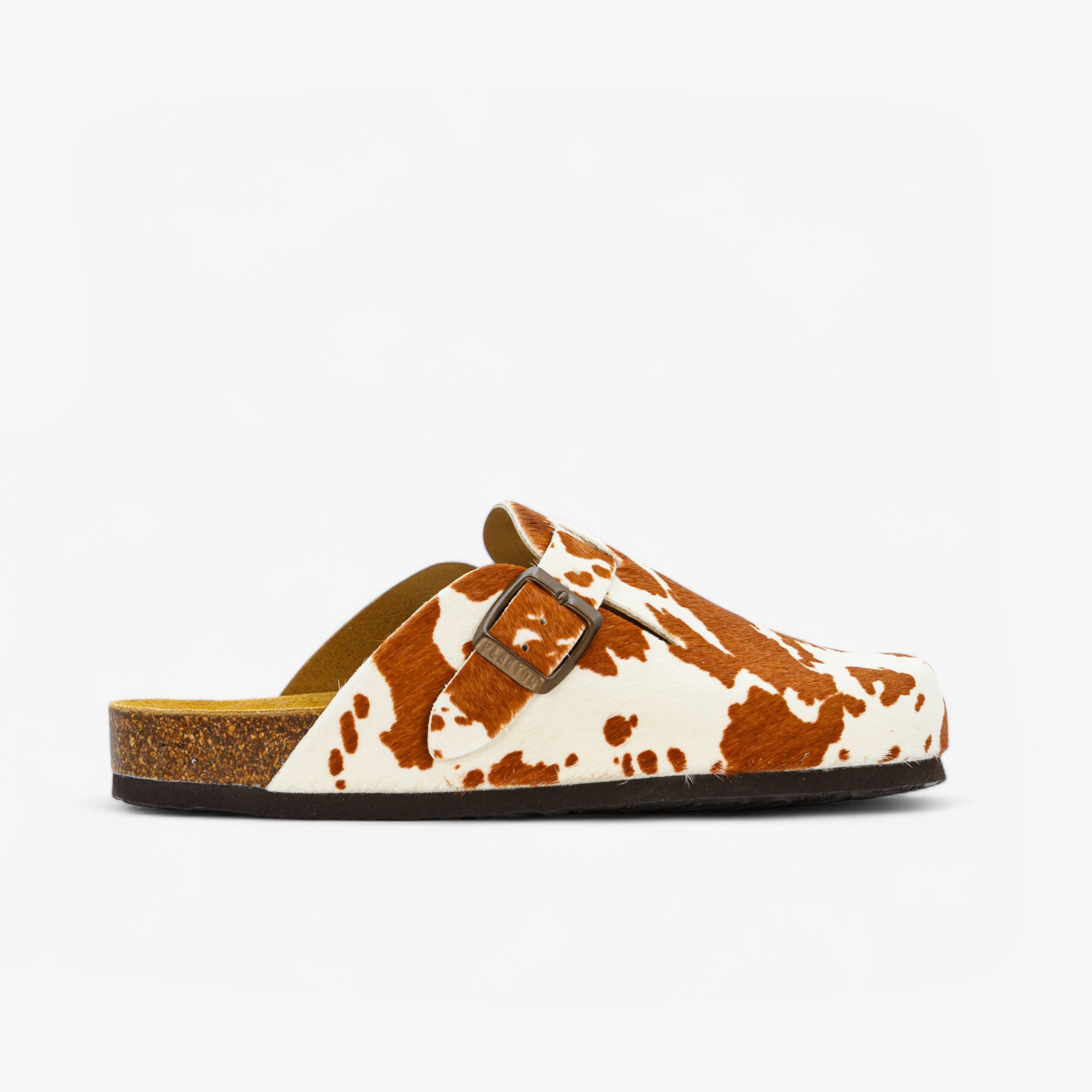 Cow Print Cuero Clog Shoes