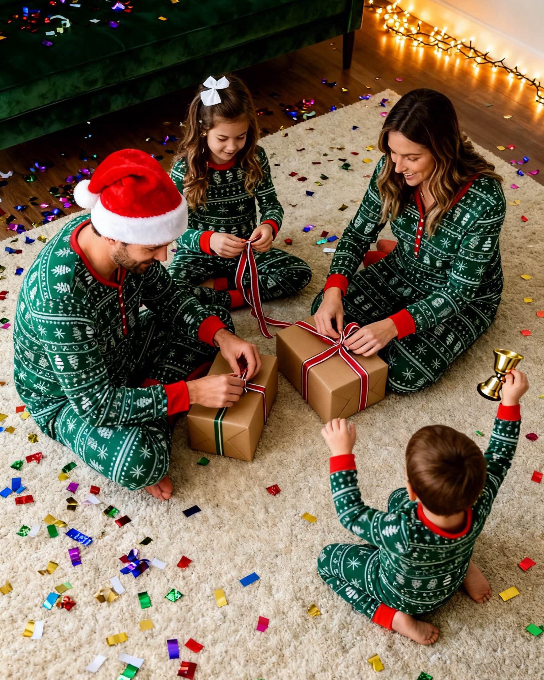 Green Crew Christmas Family Pajamas