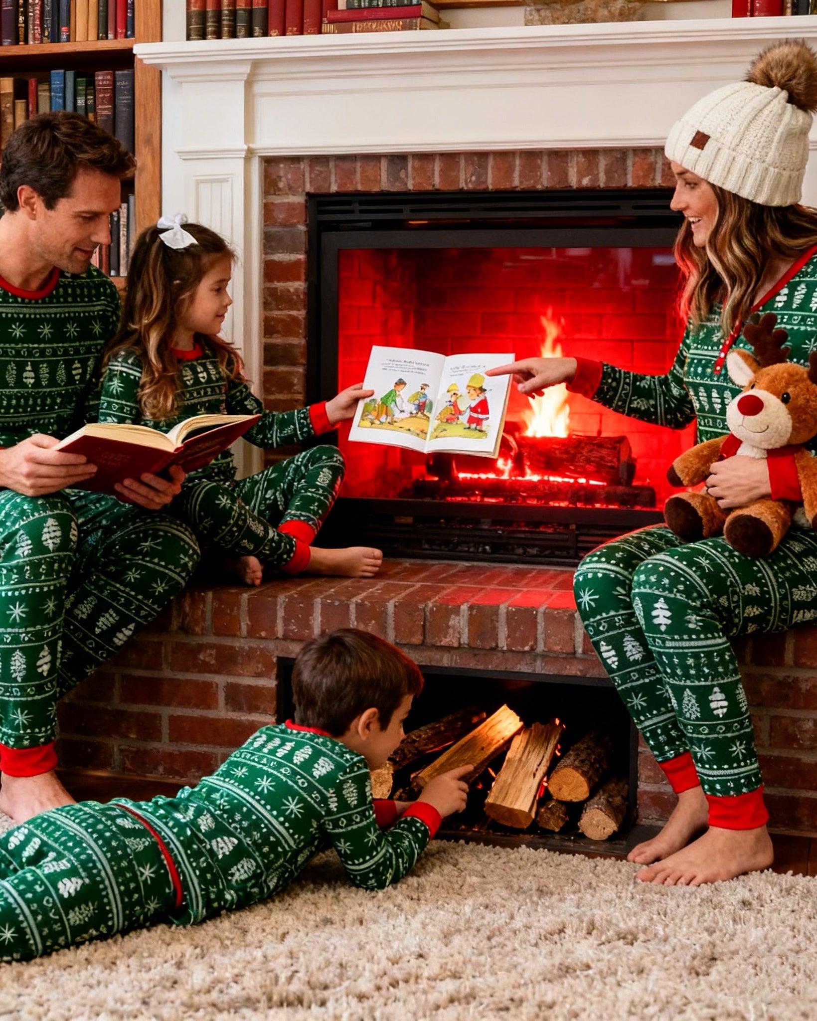 Green Crew Christmas Family Pajamas