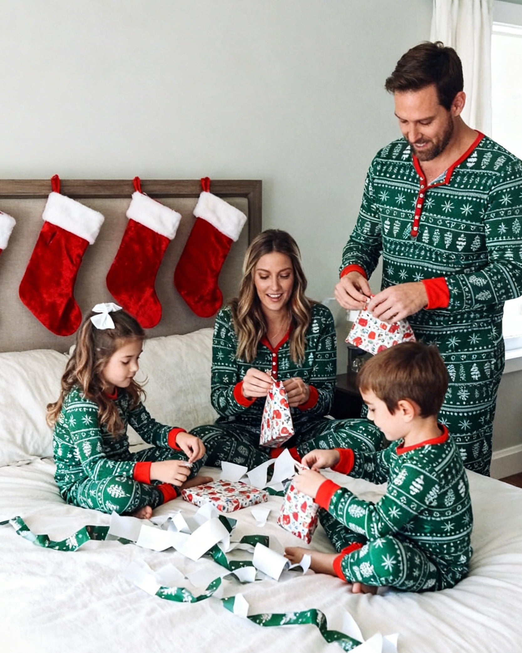 Green Crew Christmas Family Pajamas