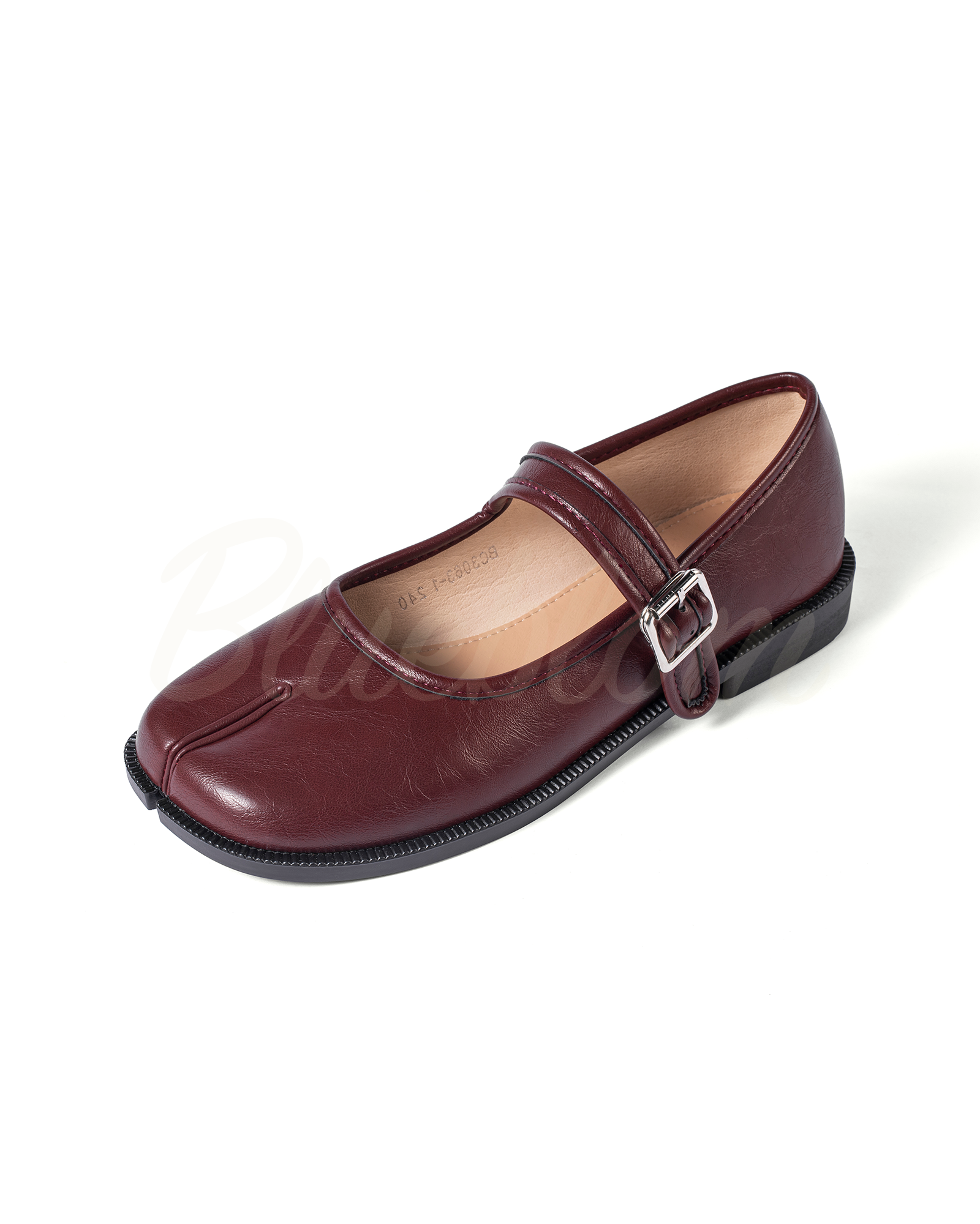 Red Adjustable Strap Tabi Mary Janes