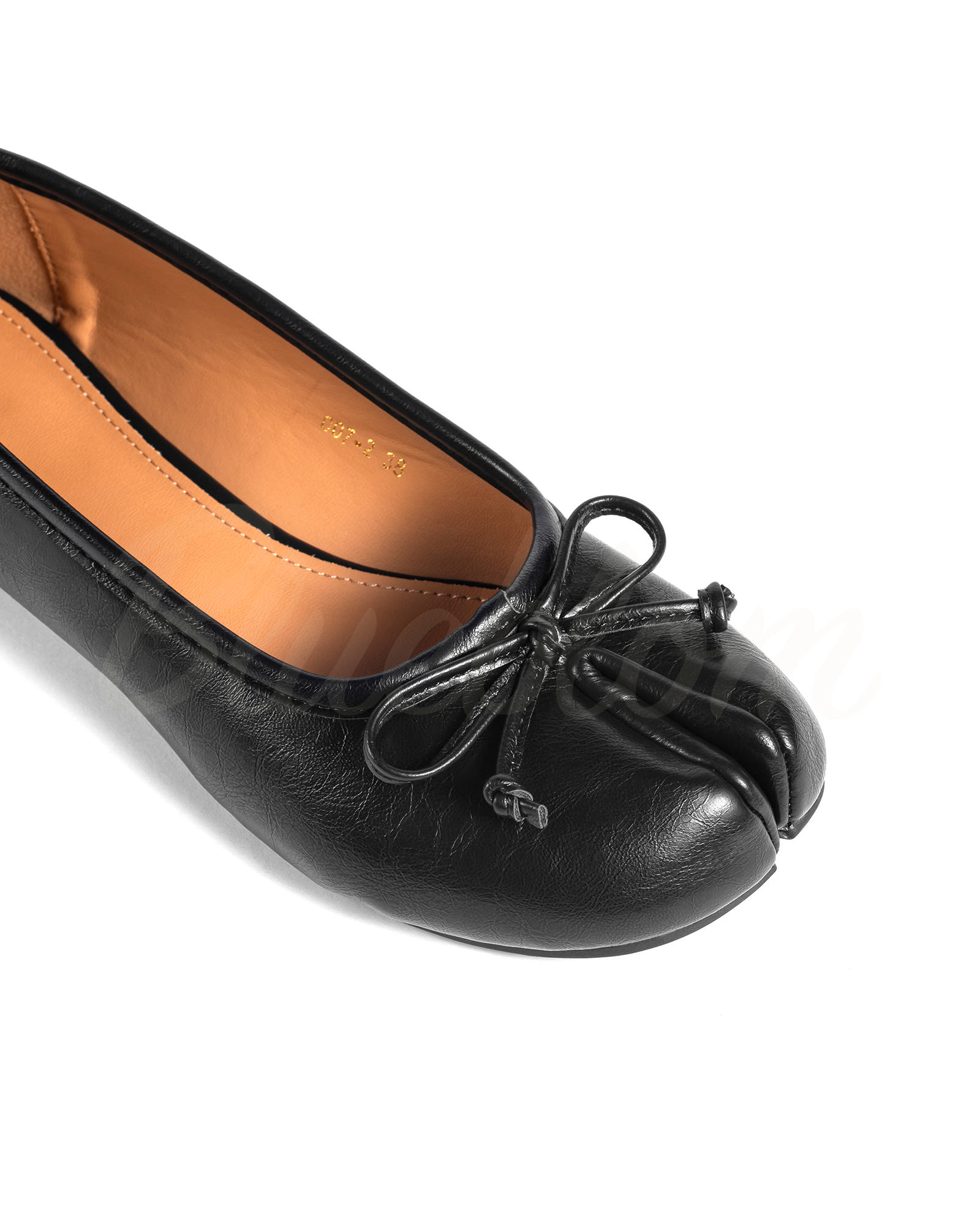 Black bowknot tabi shoes
