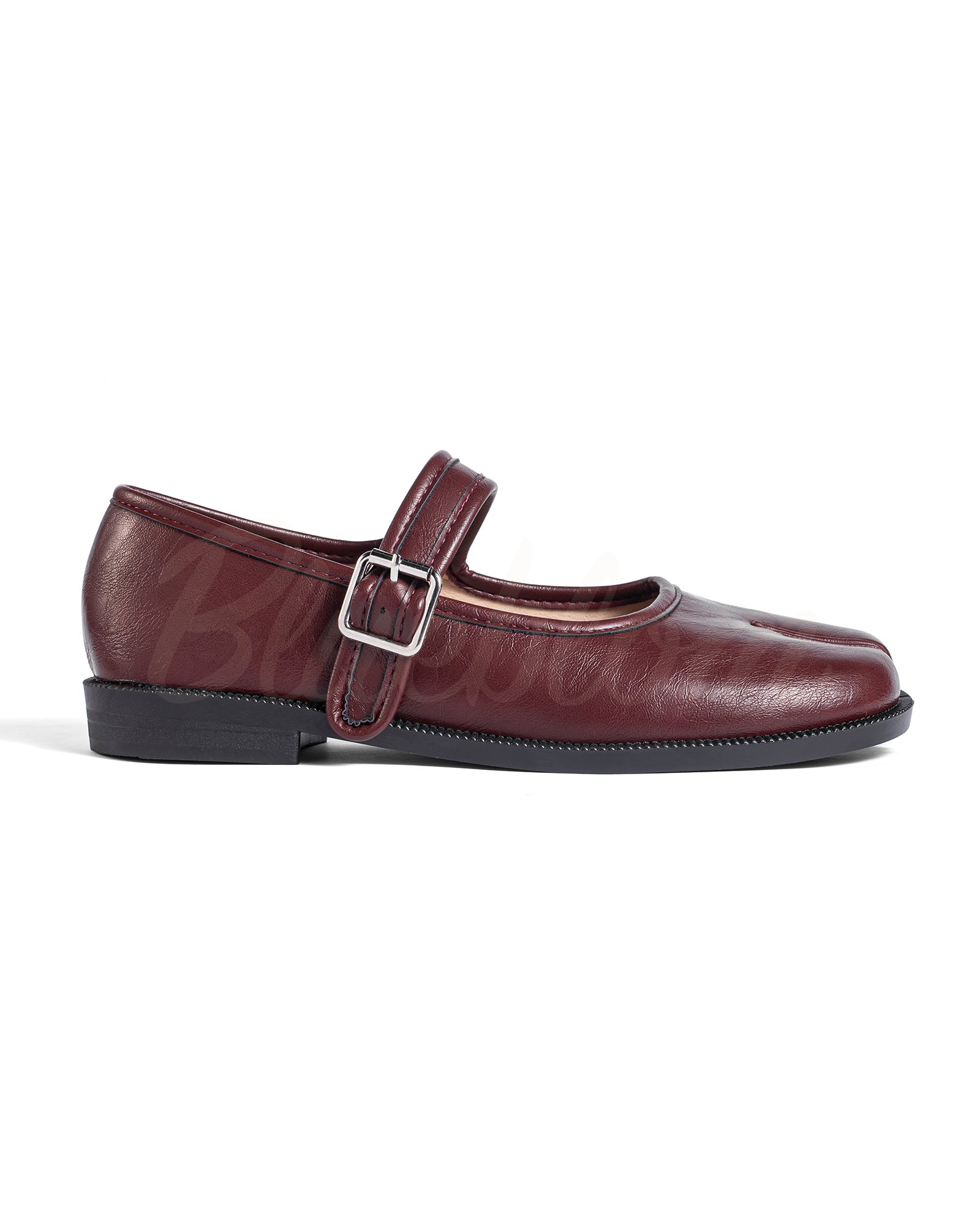 Red Adjustable Strap Tabi Mary Janes