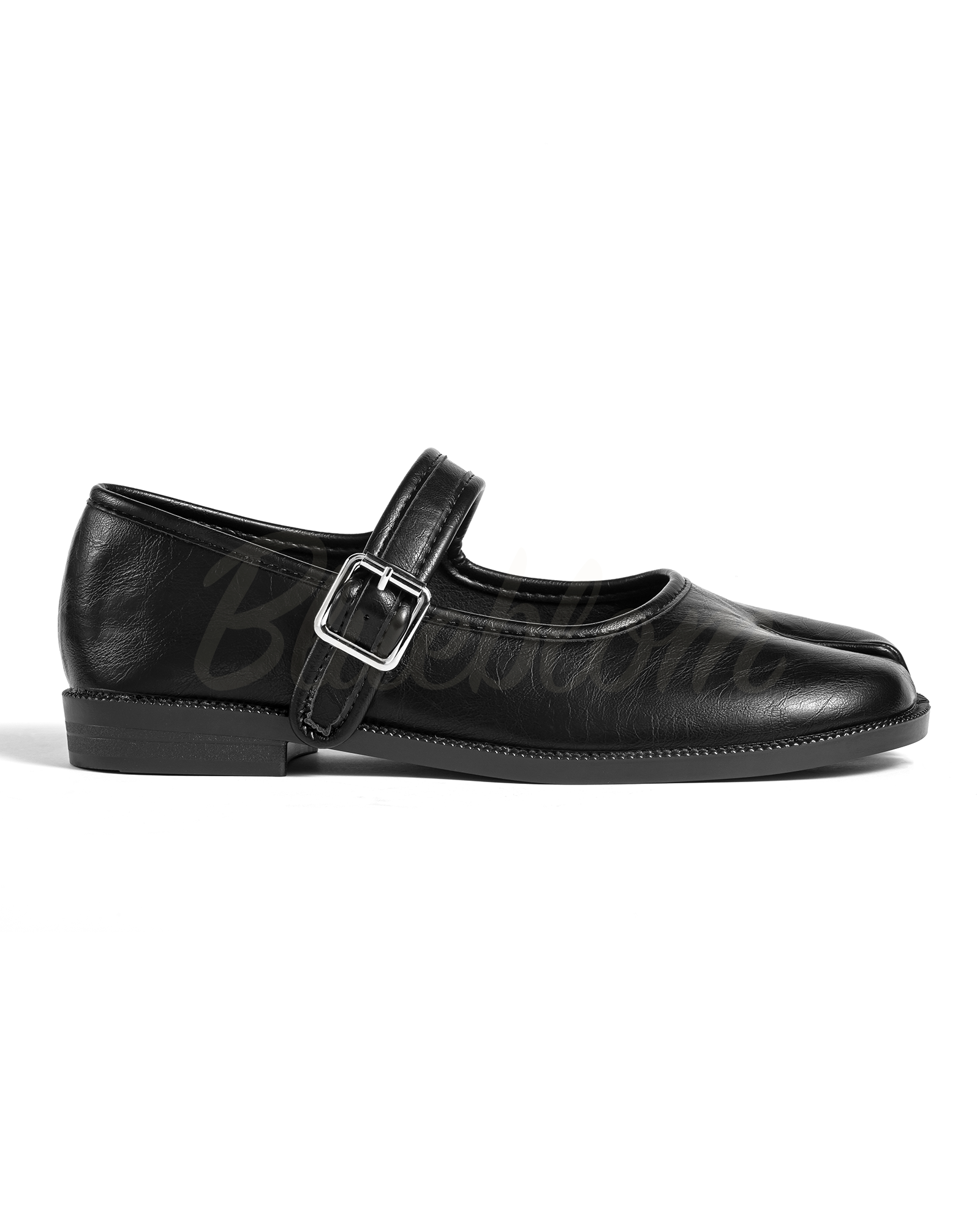 Black Adjustable Strap Tabi Mary Janes