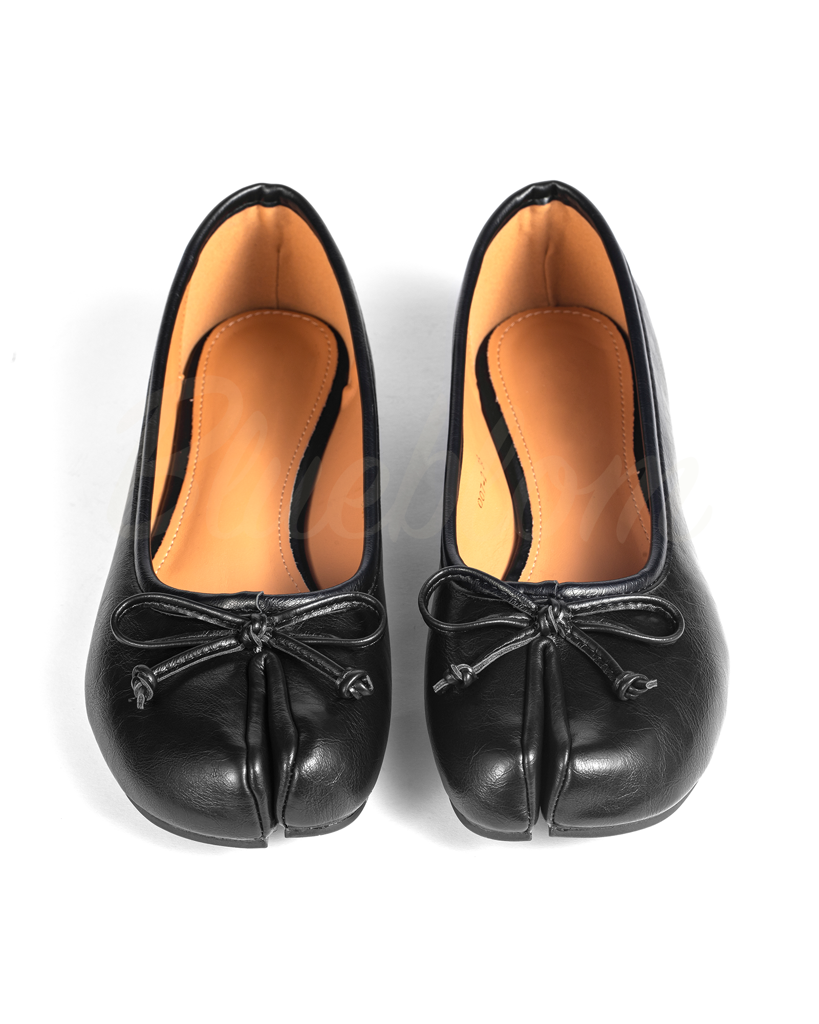 Black bowknot tabi shoes
