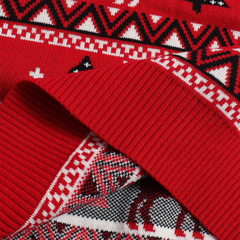 Red Reindeer & Tree Christmas Sweater