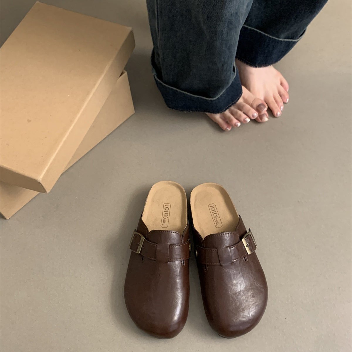 Boston Oiled Leather Footbed Clogs