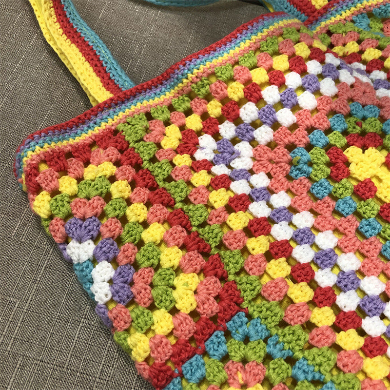 Cotton Crochet Beach Tote Bag
