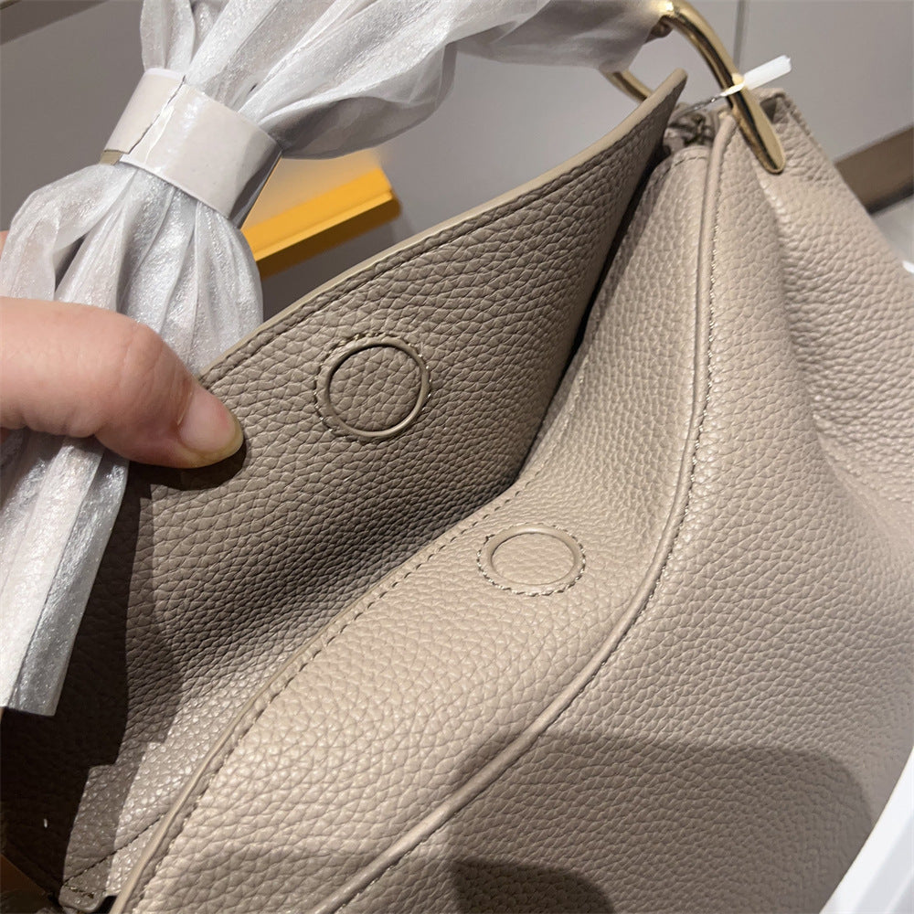 Pebbled Leather Crescent Crossbody Bag Polene Koala Sling Bag