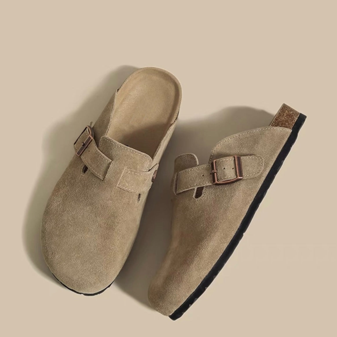 Boston Suede Footbed Clogs Shoes