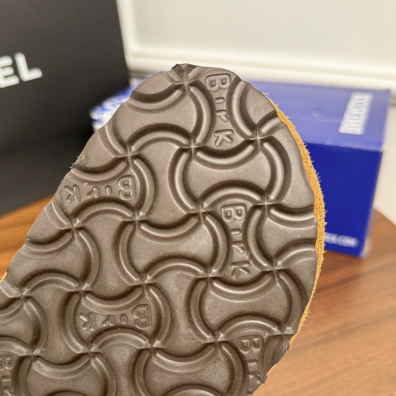 Boston Shearling Suede padded Leather Footbed Clogs