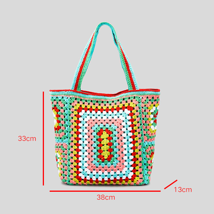 Cotton Crochet Beach Tote Bag