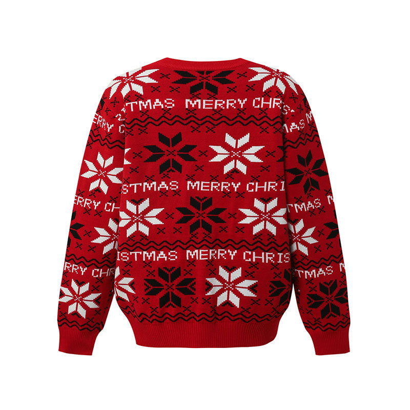 Red Snowflake - Letter Christmas Sweater