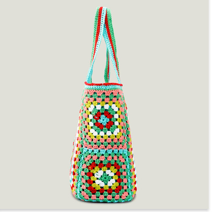 Cotton Crochet Beach Tote Bag