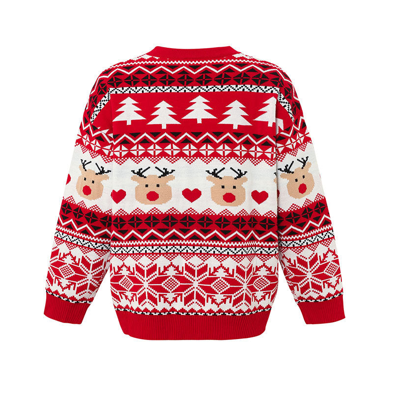 Red Reindeer - Heart Christmas Sweater