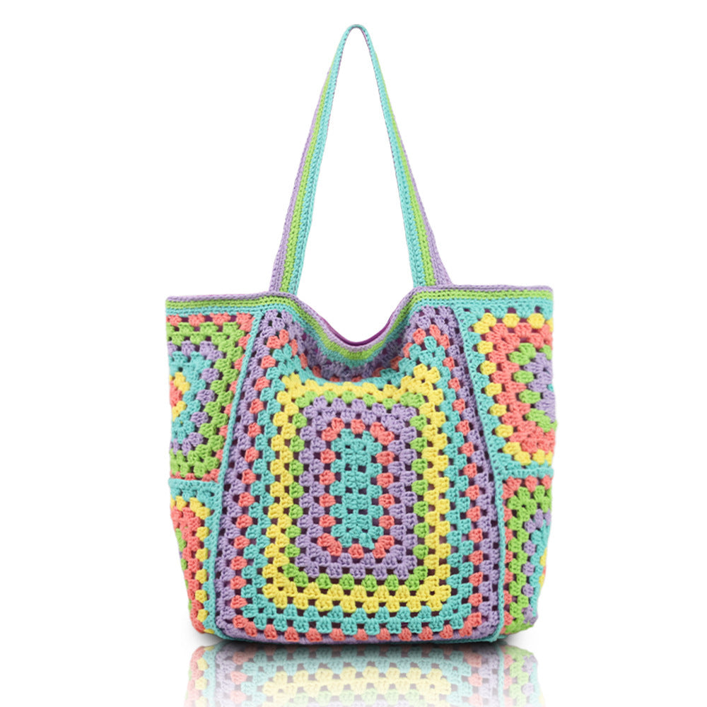 Cotton Crochet Beach Tote Bag