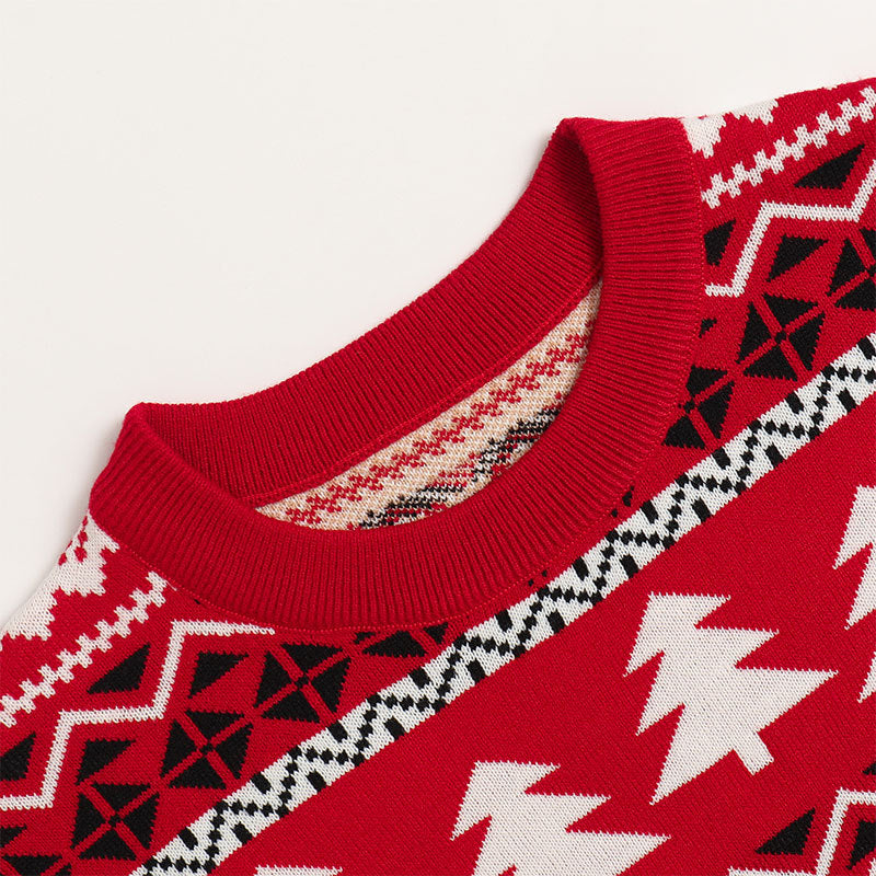 Red Reindeer - Heart Christmas Sweater