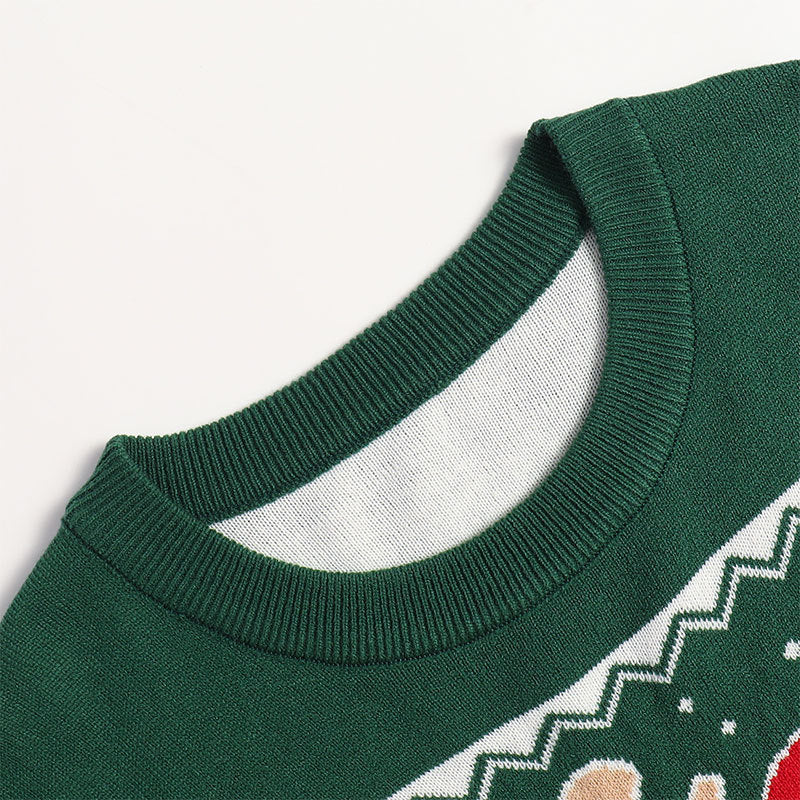 Reindeer-Print Christmas Sweater