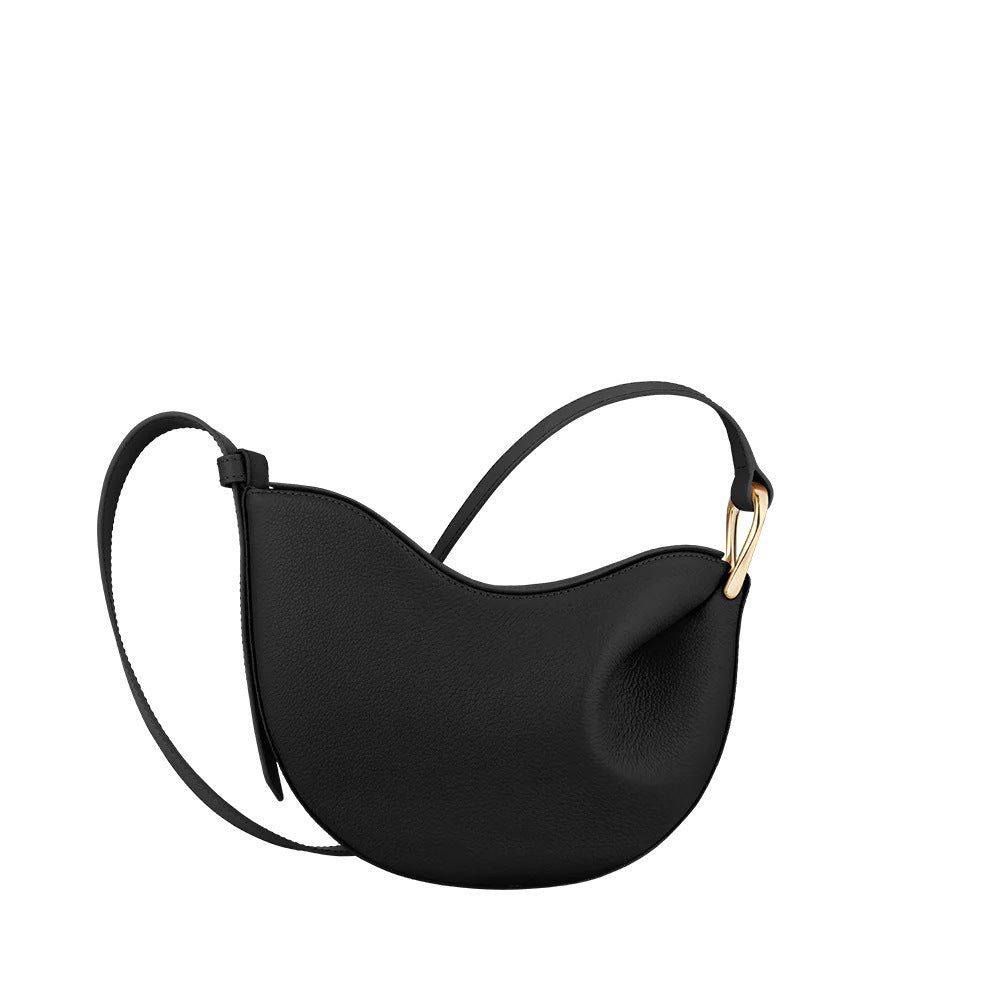 Pebbled Leather Crescent Crossbody Bag Polene Koala Sling Bag