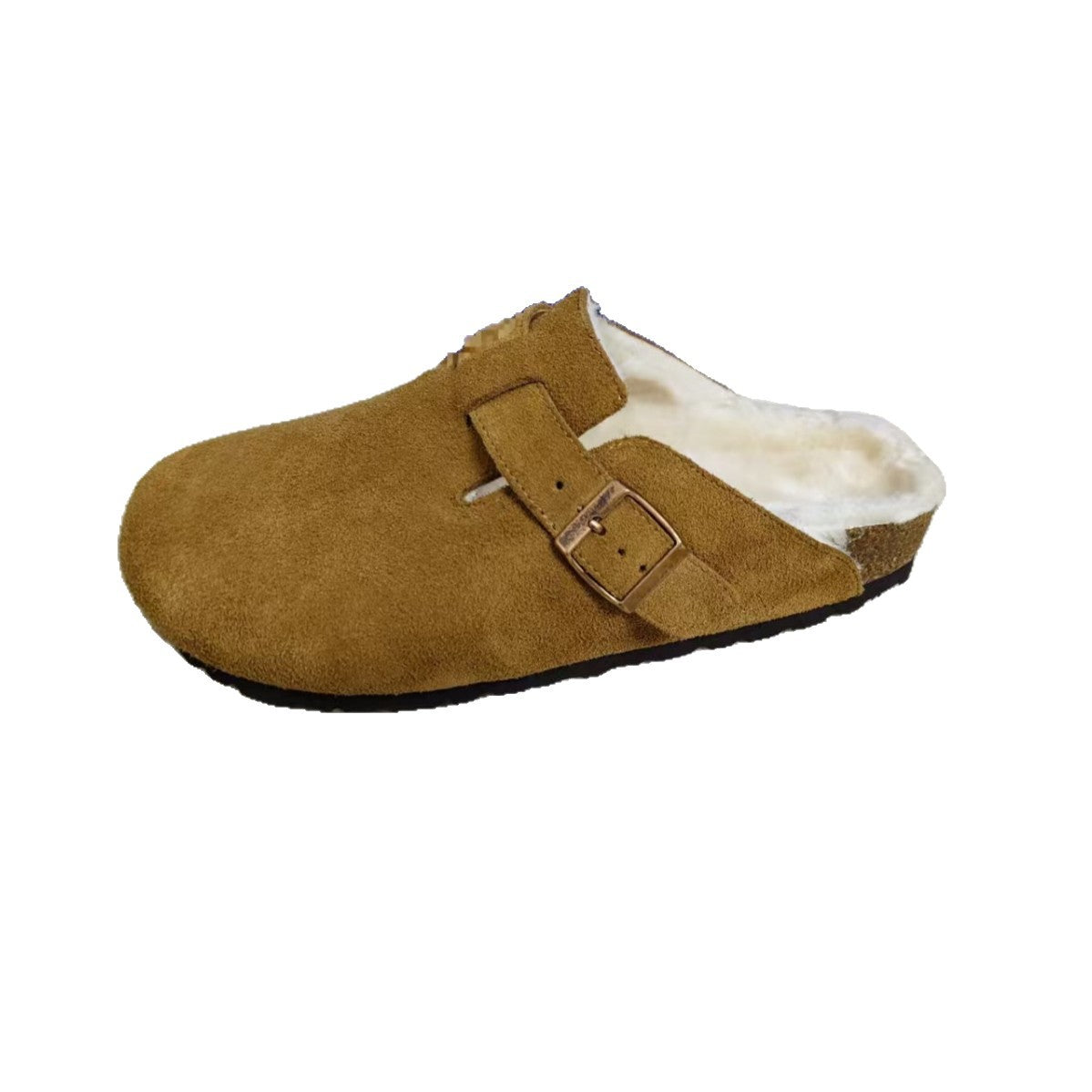 Boston Shearling Suede padded Leather Footbed Clogs