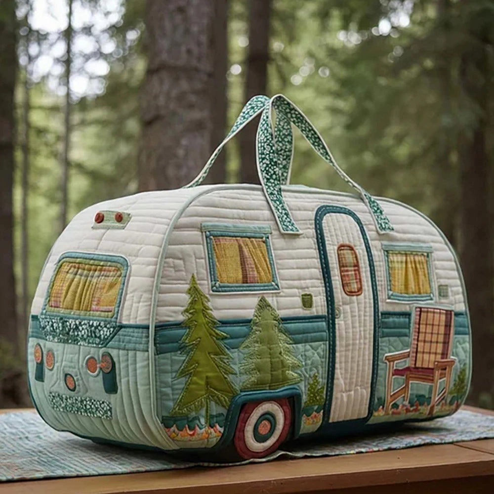 Hippie Van Quilted Duffle Bag