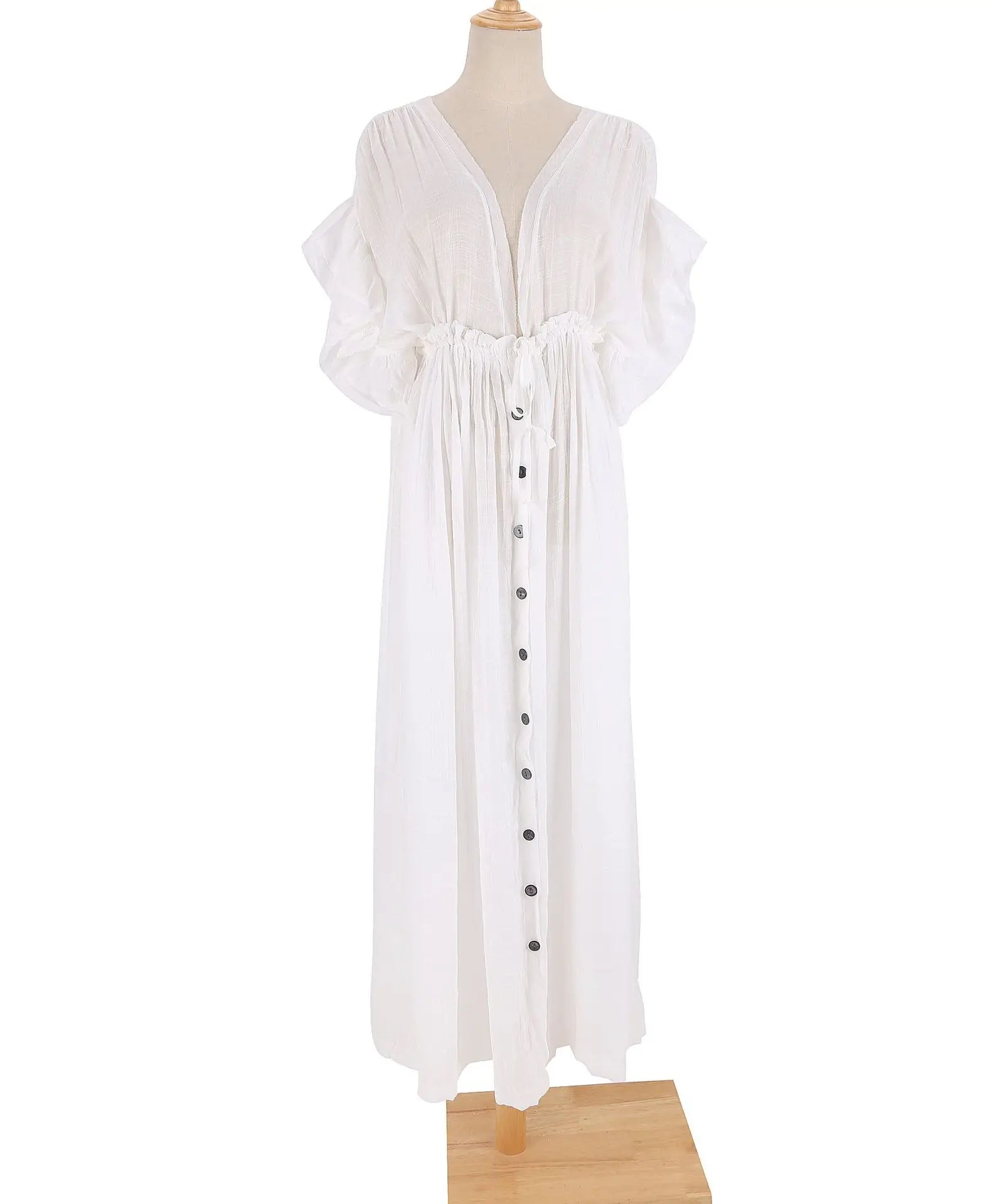 Long White Hippie Boho Dress
