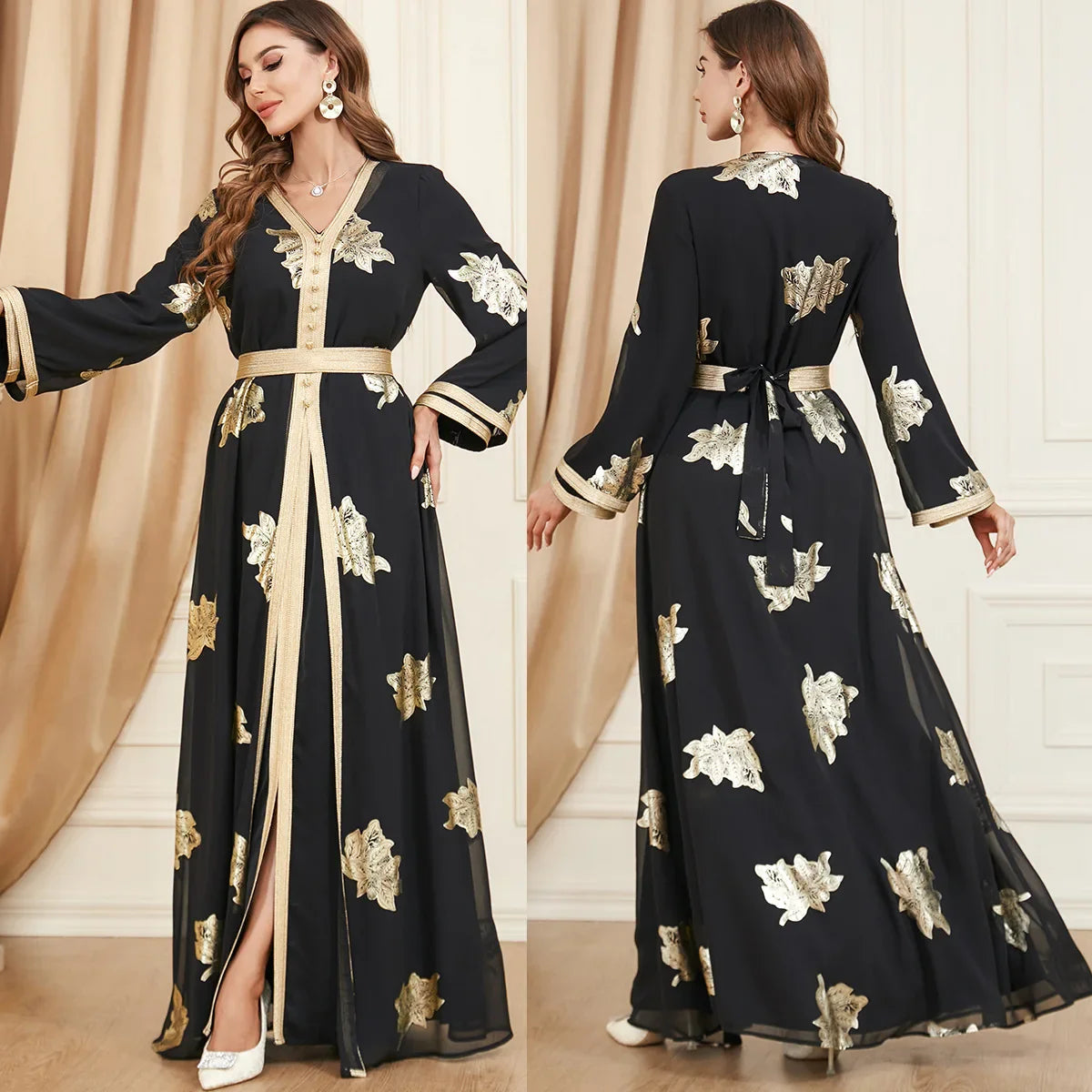 Embroidered Gown Muslim Arabic Dress kaftan dress for Women & Takchita
