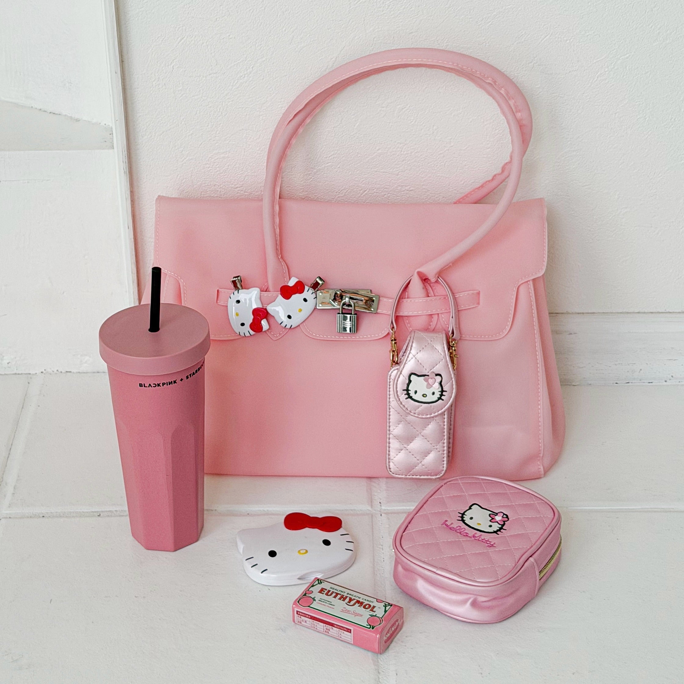 Transparent Solid Color Pvc Jelly Bag Women's Tote Bag-pink