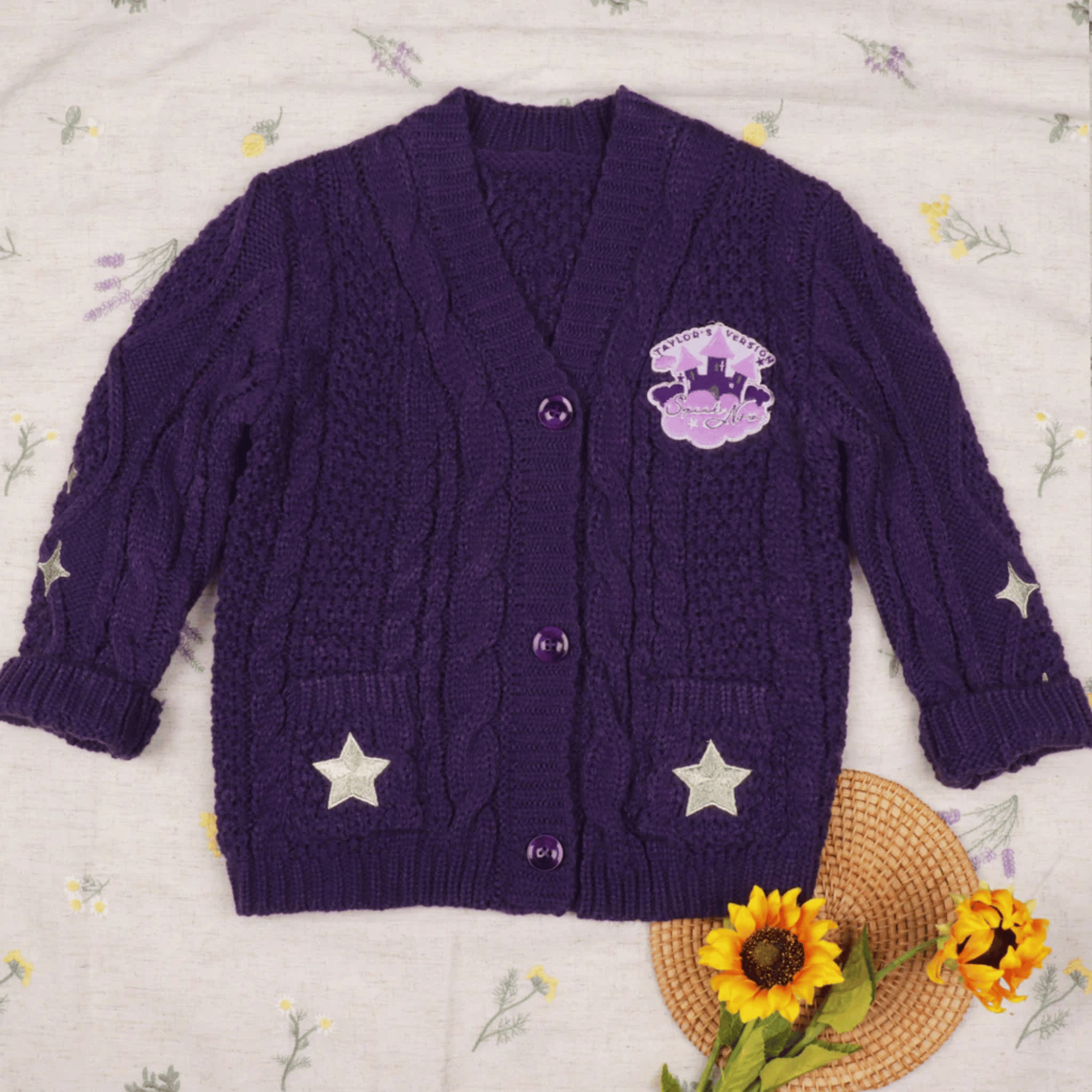 Speak Now Baby Cardigan Taylors Version, Purple Knit Sweater