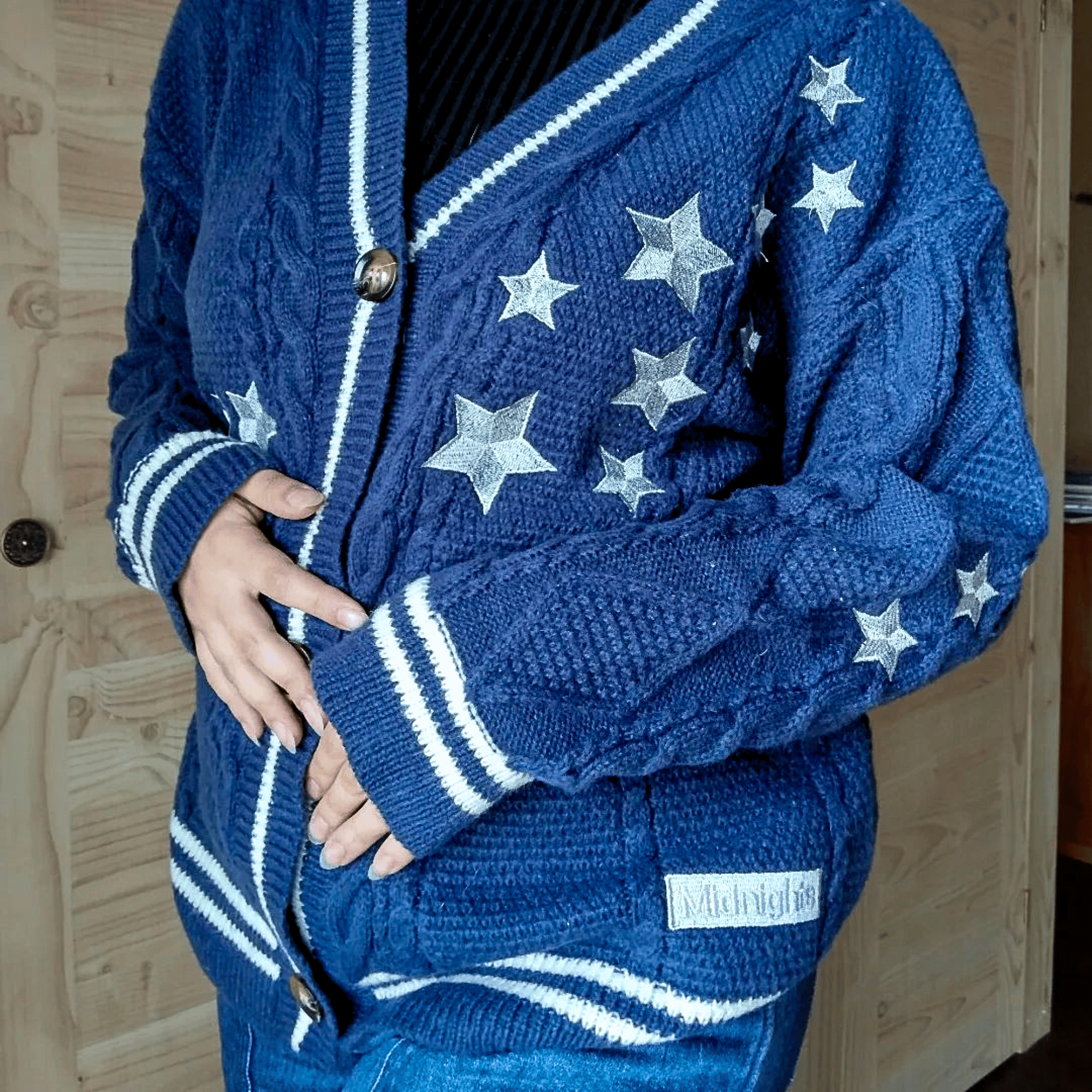 Midnights Cardigan Taylors Version, Navy Blue Sweater