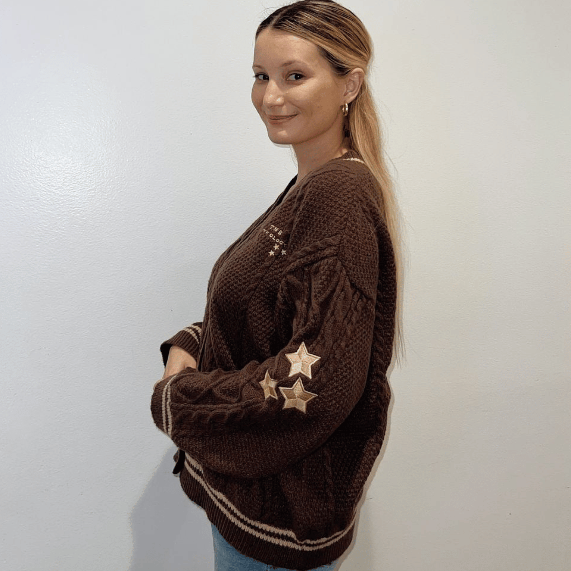 Tortured Poets Department Brown The Anthology Cardigan