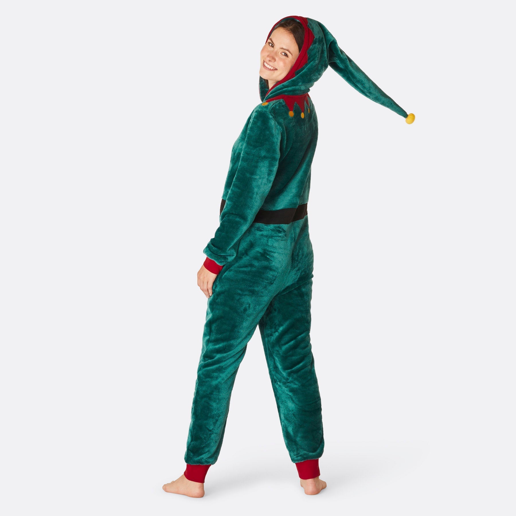 Green Elf Christmas Onesie Pajama Set