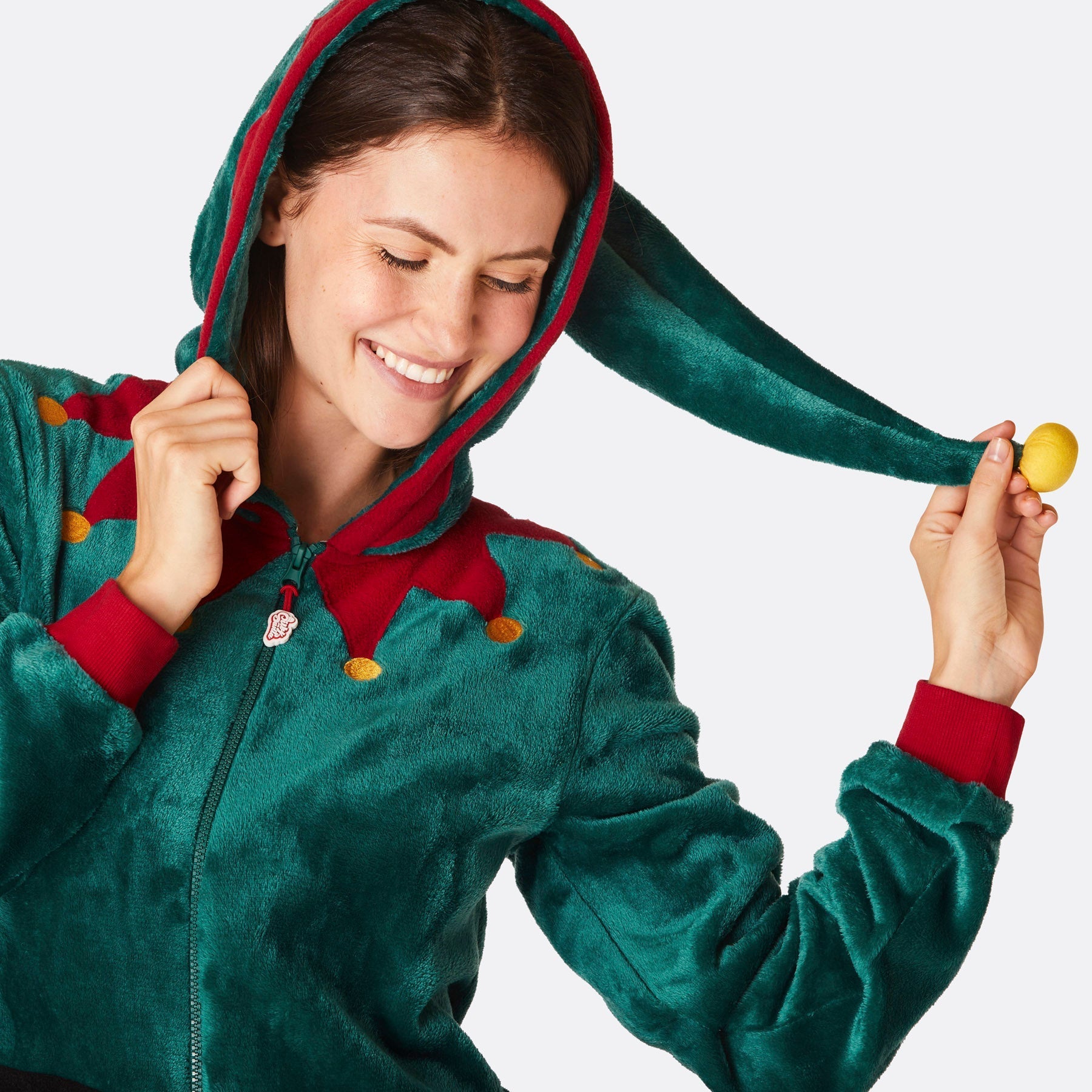 Green Elf Christmas Onesie Pajama Set
