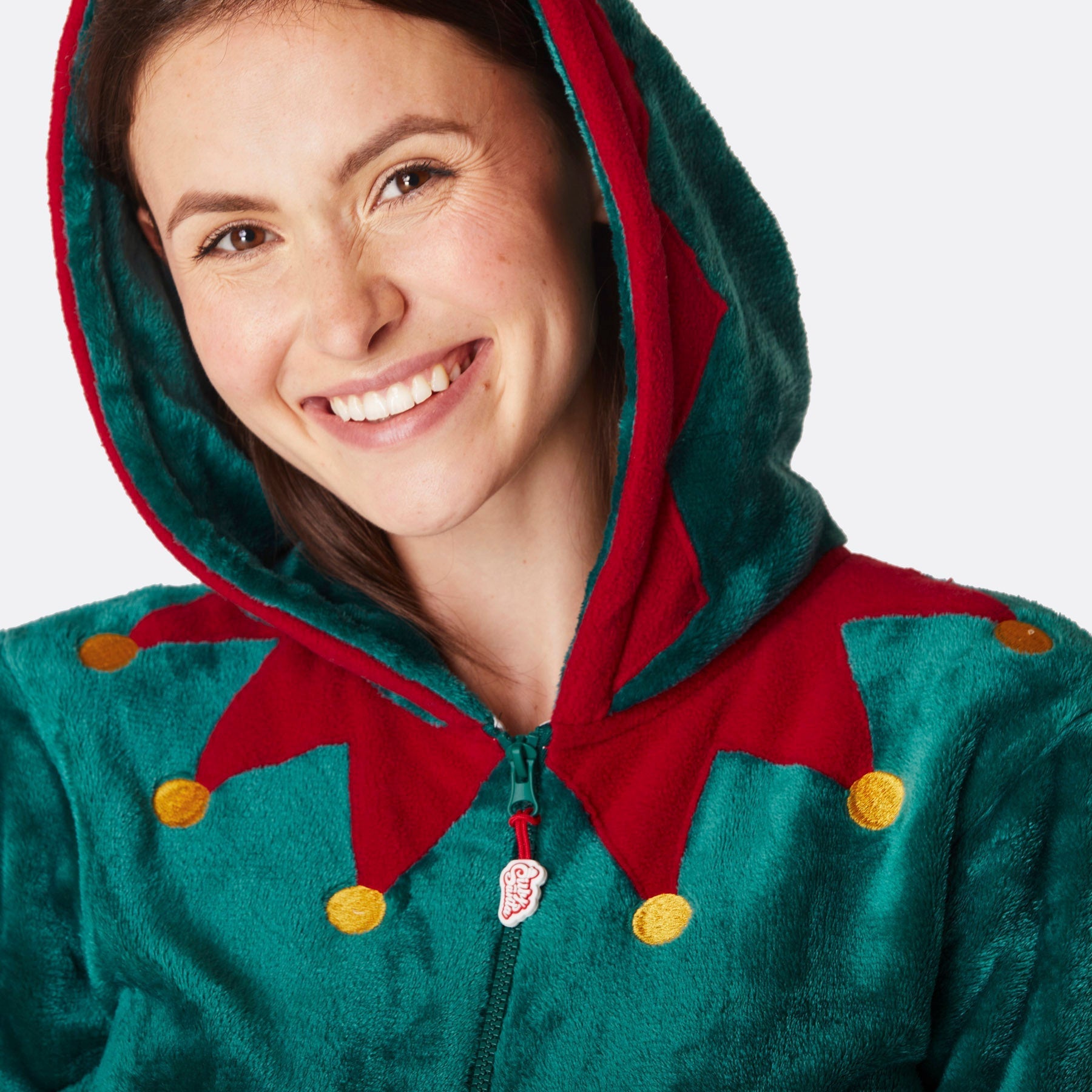 Green Elf Christmas Onesie Pajama Set