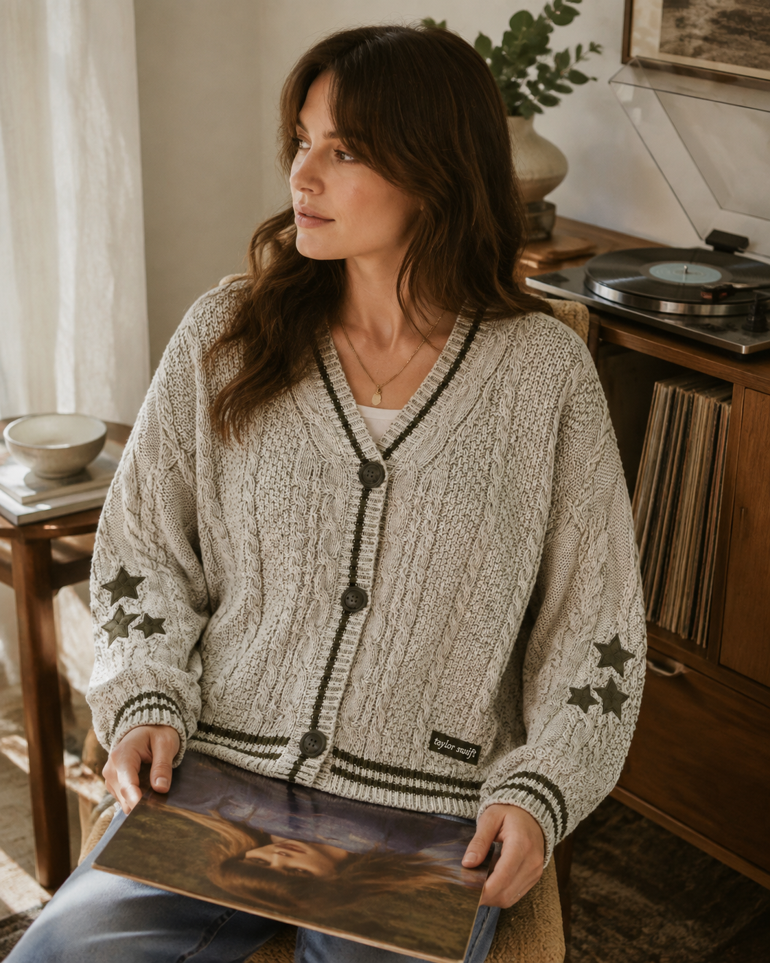 Folklore Gray Cardigan - Taylors Version Oversized Sweater