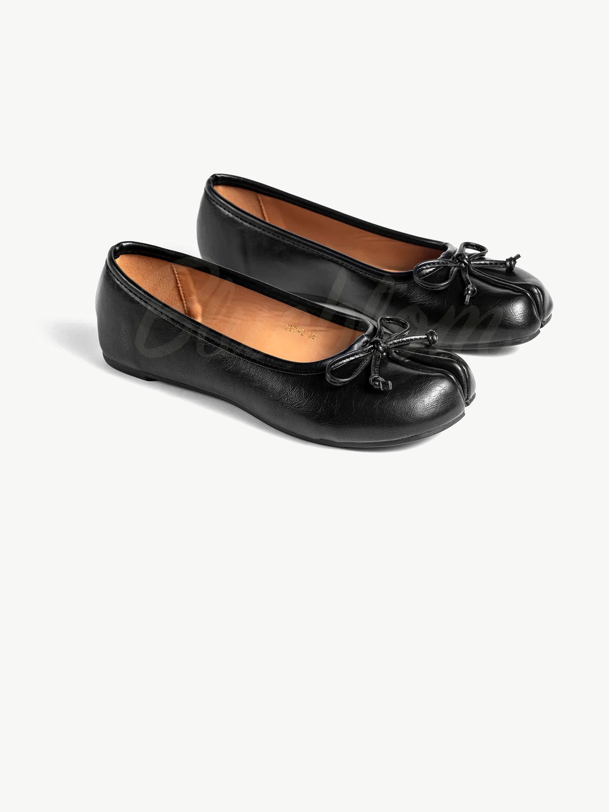 Black bowknot tabi shoes