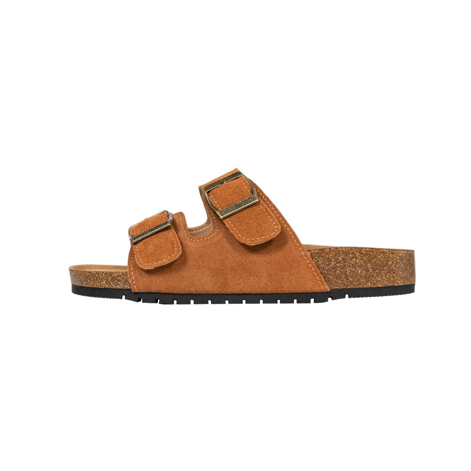 Open Toe Suede Dual Buckle Sandals