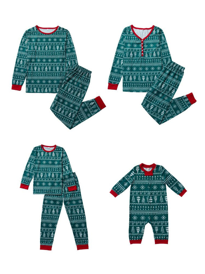 Green Crew Christmas Family Pajamas