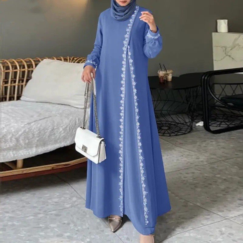 Casual Abaya With Lace Detailing dress kaftan dress modest dress