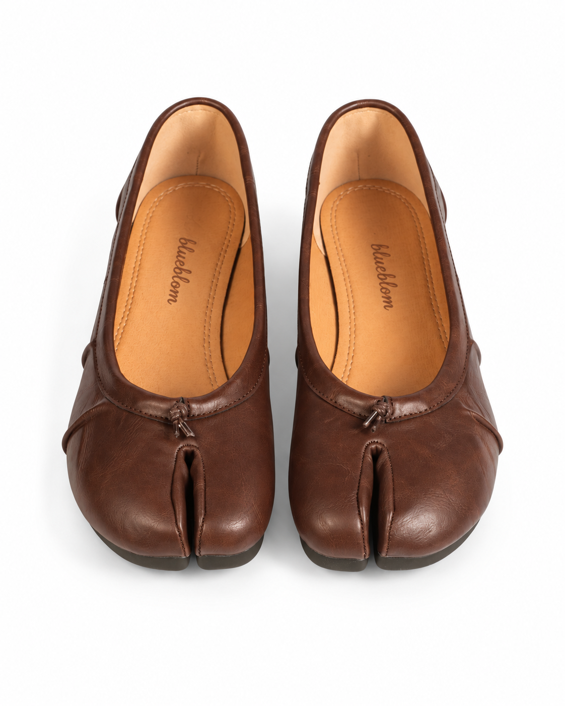Brown Ballet Tabi Flats Shoes