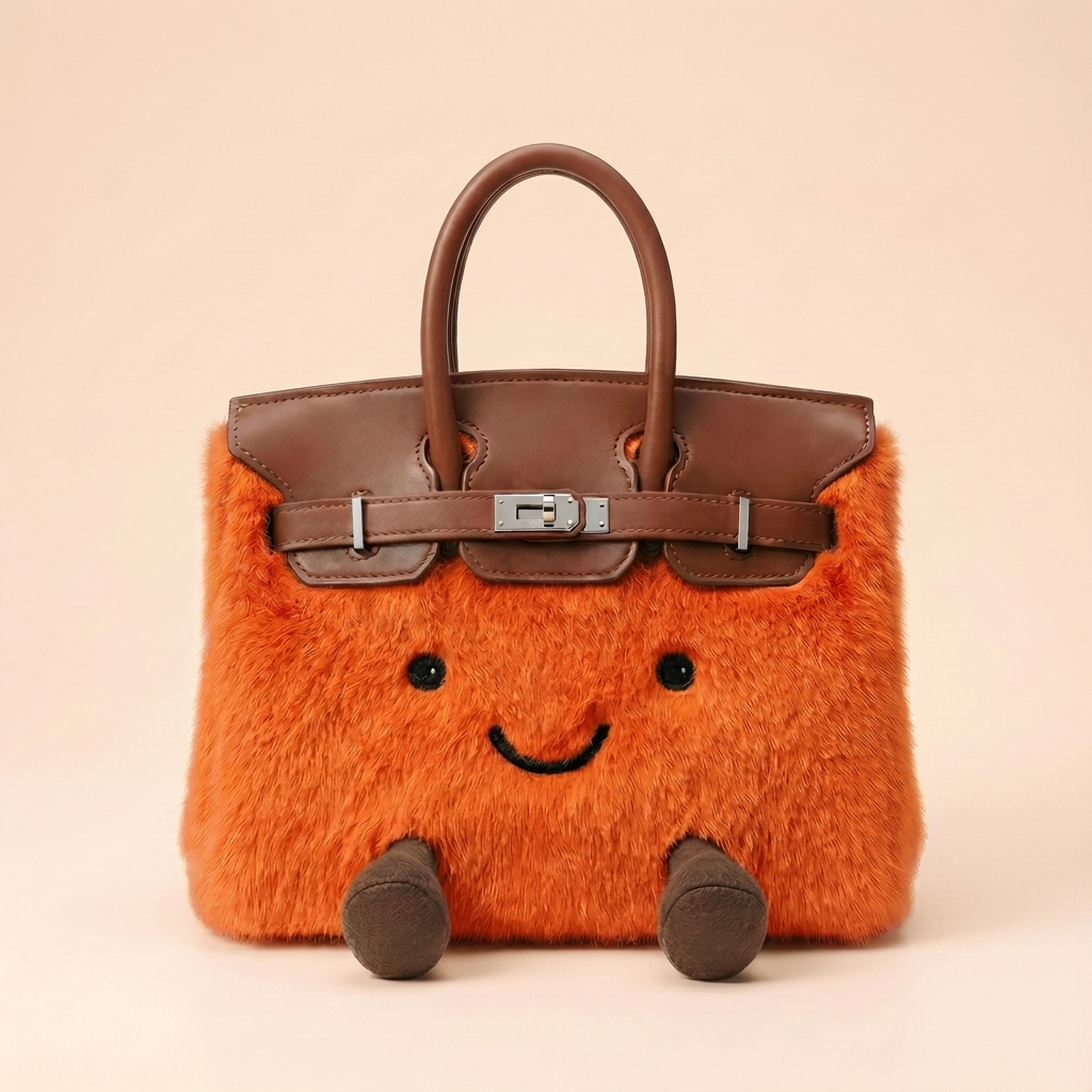 Fluffy Fox Orange-Jellycat Mini brikin  Bag