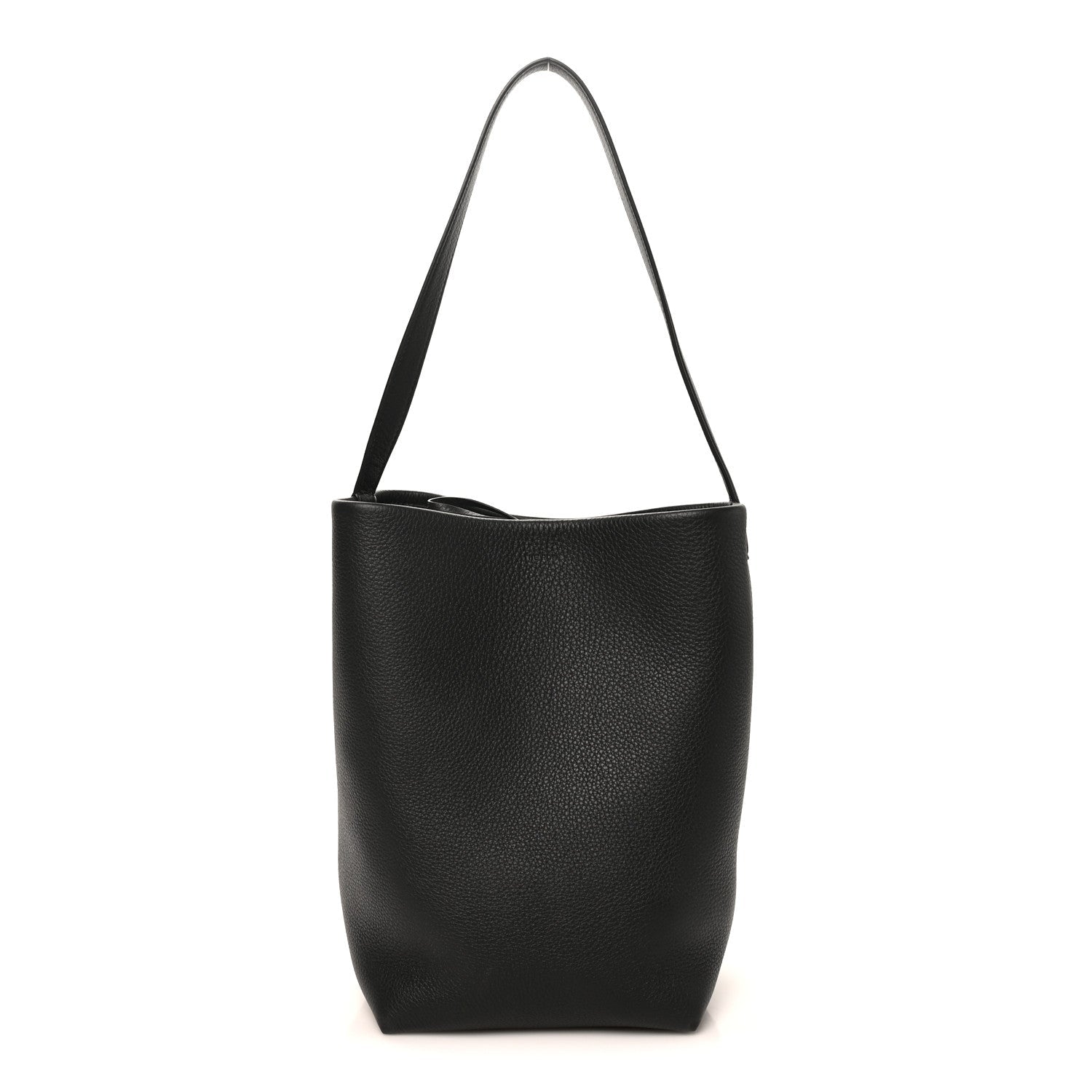 Grained Calfskin Medium N/S Park Tote Black Bag