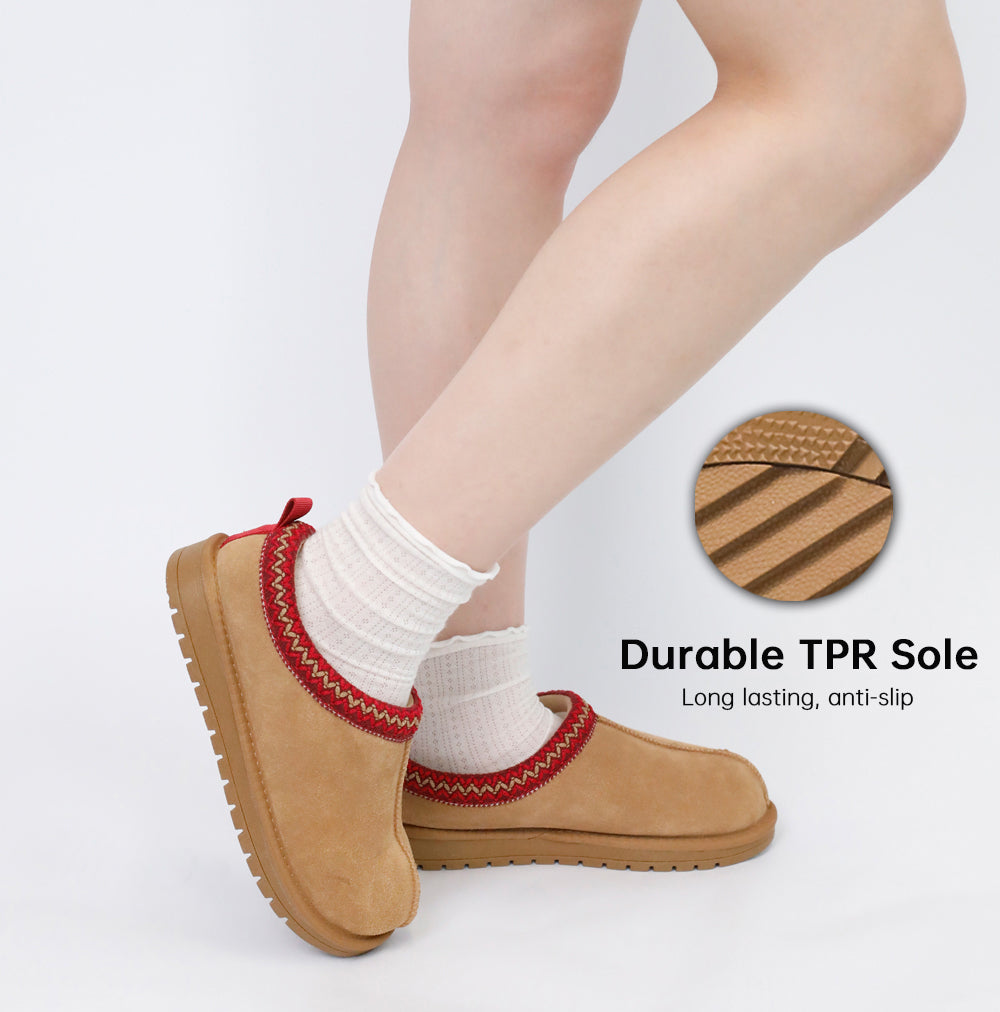 Suede Braided Fluffy Slip-on Slipper Shoes