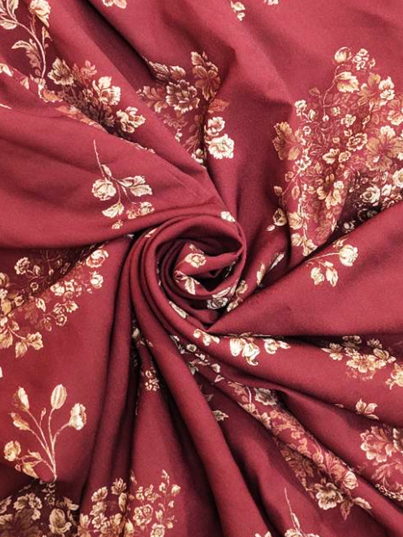 Wine Red Boho Floral Maxi Boho Dress