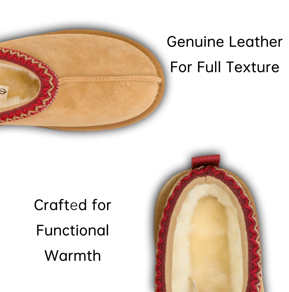 Suede Braided Fluffy Slip-on Slipper Shoes