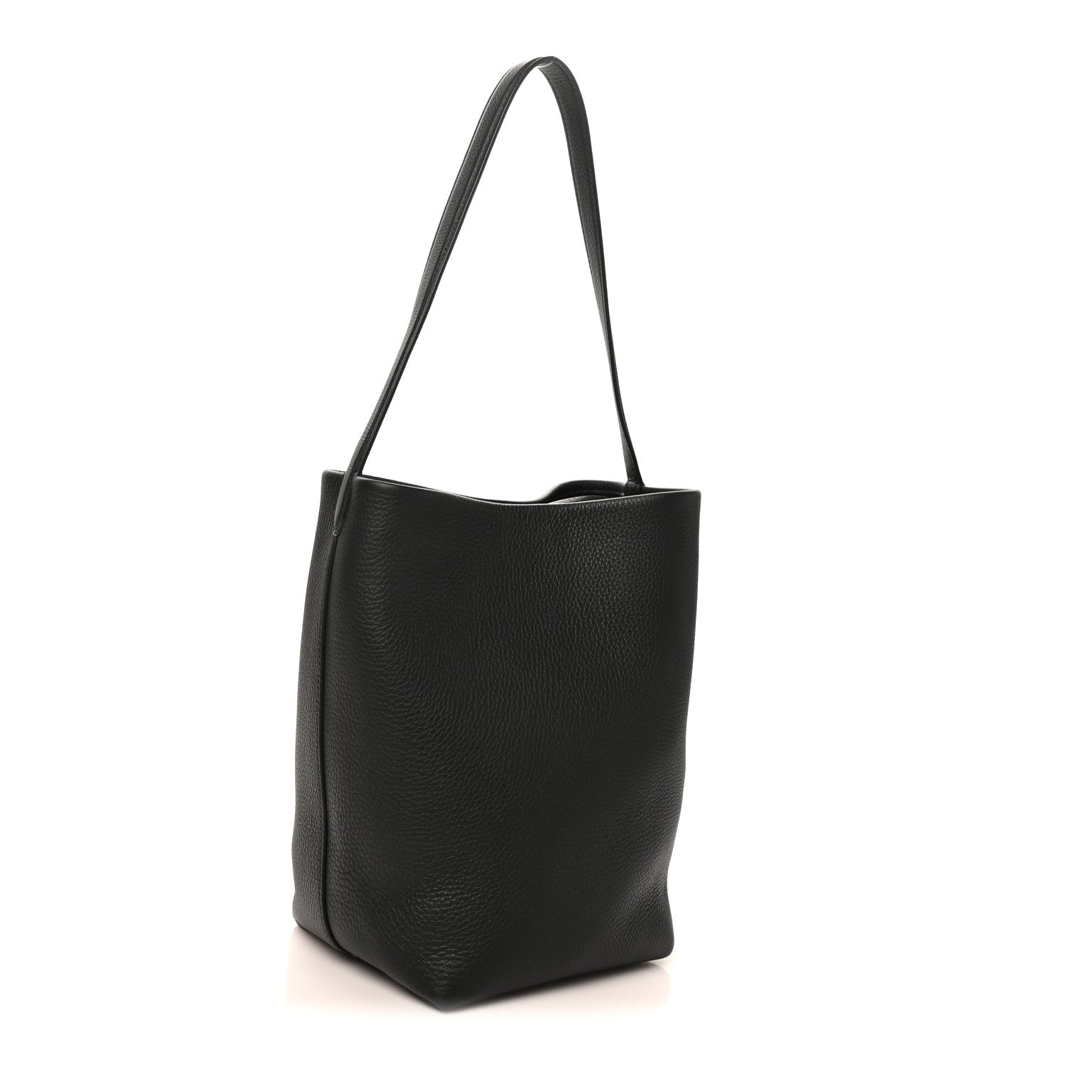 Grained Calfskin Medium N/S Park Tote Black Bag